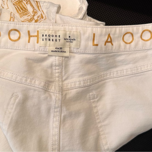 Kate Spade Fresh White Denim Stretch Capri New Size 30 Brooke Street - Picture 6 of 7